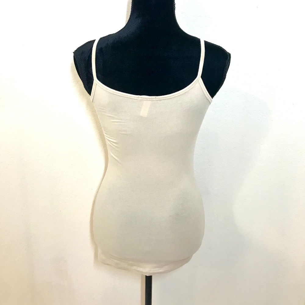 Cream Ruched Tank! - Picture 2 of 4